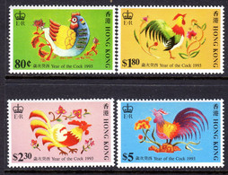 HONG-KONG - 1993 CHINESE NEW YEAR OF THE COCK SET (4V) FINE MNH ** SG 732-735 - Neufs