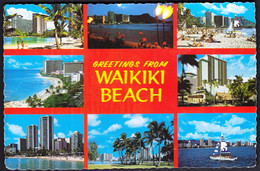 Hawaii 1979 / Greetings From Waikiki Beach / Multi View, Famuliar Scenes - Oahu