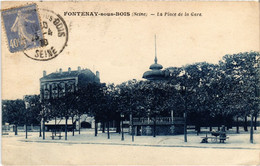 CPA AK Fontenay La Place De La Gare FRANCE (1282711) - Fontenay Sous Bois