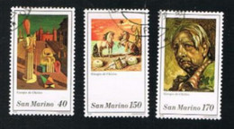 SAN MARINO - UNIF. 1042.1044  - 1979 ARTE: G. DE CHIRICO (COMPLET SET OF 3)  - USED° - Used Stamps