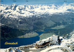 Bergrestaurant Piz Corvatsch Gegen Silvaplana Und Champfer (22-318) * 20. 3. 1975 - Silvaplana