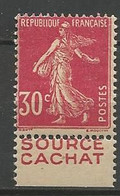 TYPE SEMEUSE PUB SOURSE CACHAT N° 191 NEUF** LUXE SANS CHARNIERE  / MNH - Nuovi