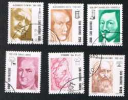 SAN MARINO - UNIF. 1112.1117  - 1983 PIONIERI DELLA SCIENZA (COMPLET SET OF 6)  - USED° - Gebraucht