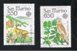 SAN MARINO - UNIF. 1182.1183  - 1986 EUROPA: NATURA DA SALVARE  (COMPLET SET OF 2 ) - USED° - Used Stamps