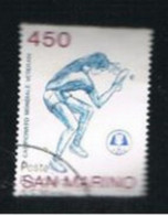 SAN MARINO - UNIF. 1184 - 1986 MONDIALI DI TENNIS DA TAVOLO  - USED° - Oblitérés