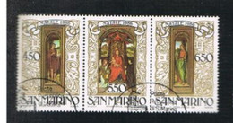 SAN MARINO - UNIF. 1192.1194 - 1986 NATALE (COMPLET SET OF 3 SE-TENANT)  - USED° - Usados