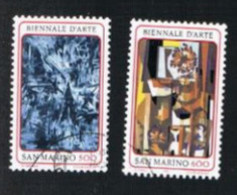 SAN MARINO - UNIF. 1201.1202 - 1987  BIENNALE D' ARTE: DIPINTI  (COMPLET SET OF 2) - USED° - Used Stamps