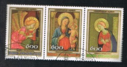 SAN MARINO - UNIF. 1218.1220 - 1987  NATALE    (COMPLET SET OF 3 SE-TENANT) - USED° - Usati