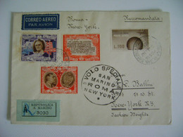 SAN MARINO - SPECIAL FLIGHT ENVELOPE SAN MARINO - ROMA - NEW YORK IN 1947 IN THE STATE - Briefe U. Dokumente