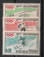 TOGO - 1960 - N°Yv. 300 à 302 - Squaw Valley / Olympics - Neuf Luxe ** / MNH / Postfrisch - Winter 1960: Squaw Valley