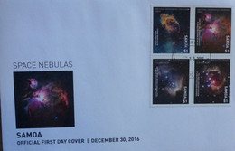 Samoa 2016, Space, Nebula, 4val In FDC - Oceanië