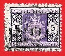 1945 (94) Segnatasse Stemma Senza Fasci Filigrana Ruota Lire 5 (usato) - Leggi Il Messaggio Del Venditore - Portomarken