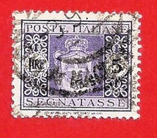 1945 (94) Segnatasse Stemma Senza Fasci Filigrana Ruota Lire 5 (usato) - Leggi Il Messaggio Del Venditore - Postage Due