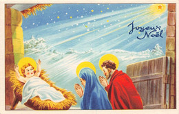 Carte Mignonette 11 X 7 Fantaisie Joyeux NOËL-Nouveau Né-Enfant Jésus-Crèche Hiver N° 3    M.D  Paris - Sonstige & Ohne Zuordnung