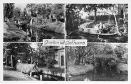 CPA Pays Bas - Groeten Uit Giethoorn - Mutliple Photographie - Pont - Barque - Rivière - Bateau - Other & Unclassified