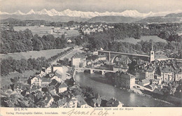 CPA Suisse - Berne - Bern - Untere Stadt Und Die Alpen - Photographie Gabler - Dos Non Divisé - Berne