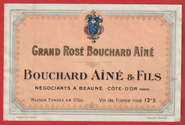 Etiquette De Vin Rosé  Bouchard Ainé  à BEAUNE (Cote-D'or ) - Vino Rosato