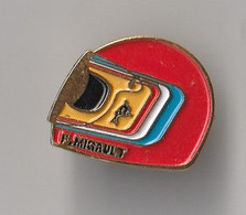 PIN'S THEME  AUTOMOBILE THEME PILOTE  DE F1  ET 24 H DU MANS  FRANCOIS  MIGAULT CASQUE - F1