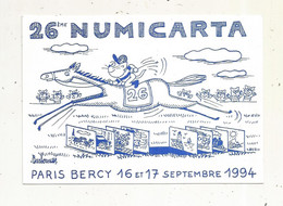 Cp, Bourses & Salons De Collections, 26 E Numicarta,Paris-Bercy,1994,  Illustrateur : BARBEROUSSE,  Le Cheval Gagnant... - Collector Fairs & Bourses