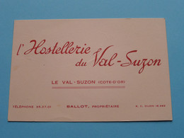 L'Hostellerie Du VAL-SUZON Le Val Suzon ( Cote-D'Or ) Ballot Prop. ( Voir / Zie Scan ) ! - Visitenkarten
