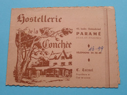 Hostellerie De La Conchée > Paramé Ille-et-Vilaine ( Prop. Turmel ) ( Voir / Zie Scan ) ! - Visitekaartjes