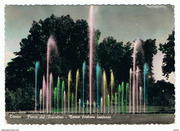 TORINO:  PARCO  DEL  VALENTINO  -  NUOVA  FONTANA  LUMINOSA  -  FOTO  COLORATA  A  MANO  -  FG - Parchi & Giardini