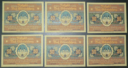 Bad Schmiedeberg: 6x 50 Pfennig 1921 - Mattdruck - Colecciones