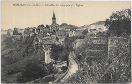 D 47.MEILHAN SUR GARONNE.  MONTEE DE LAROQUE ET L EGLISE. CARTE ECRITE - Meilhan Sur Garonne