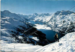 Silvaplana-Corvatsch - Giand'alva Skilift Mit Oberengadiner Seen (1129) * 22. 9. 1966 - Silvaplana