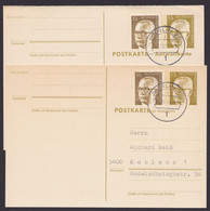 P 87 F + A, Je Mit Zusatzfrankatur, Blanko "Berlin", 30.10.73 - Postcards - Used