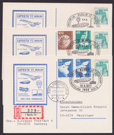 PP 79 D 2/02 "Luposta 77", 3x In Die Schweiz, Ankunft, 2x R-Karte Mit Guter Zusatzfrankatur - Cartoline Private - Usati