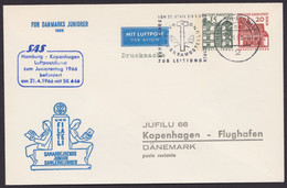 PU 35 C 2/02, Luftpost-Drucksache Nach Dänemark, Ankunft - Buste Private - Usati