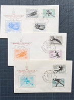 AUTRICHE 1964 - Innsbruck - Jeux Olympiques - Lot 3 FDC N° 974-980 - Hiver 1964: Innsbruck