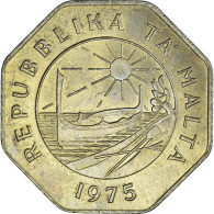 Monnaie, Malte, 1st Anniversary - Republic Of Malta, 25 Cents, 1975, TTB+ - Malte