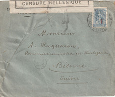 Griechenland Zensur Brief Per Einschreiben 1911 - Lettres & Documents