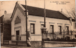 Delcampe - 92 COLOMBES -  Temple Protestant - Rue Des Aubépines - Religion - Tampon , Rue Bellenot Emile GUEDJ - Colombes