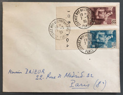 France N°386 Et 387 Sur Enveloppe TAD JOURNEE Nale DE L'INFANTERIE 7.5.1939 - (C1269) - 1921-1960: Modern Tijdperk