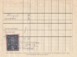 Tschechische Republik-Steuermarke 1927 - Errors, Freaks & Oddities (EFO)