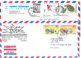 Thailand 2 Enveloppes Changhai Et Bangkok - Cartas & Documentos