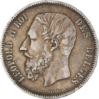 Monnaie, Belgique, Leopold II, 5 Francs, 5 Frank, 1875, TTB, Argent, KM:24 - 5 Frank