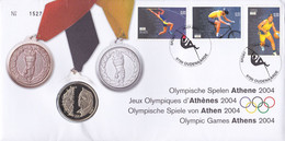 15 3303 3305 NS FDC 1527  Belgique  Numisletter  Sport Jeux Olympiques Athènes 9700 Oudenaarde 10-7-2004 - Numisletters