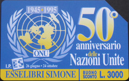 ITALIA - 3312 C&C 219 GOLDEN - PRIVATE PUBBLICHE - SIMONE 50° NAZIONI UNITE - USATA - Private-Omaggi