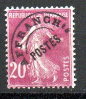 Préoblitéré N° 55 - Type Semeuse Camée 20c Lilas-rose Type 5 ** - 1893-1947