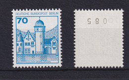 Berlin 538 RM Mit Ungerader Nr. Burgen+Schlösser 70 Pf Postfrisch - Rollenmarken