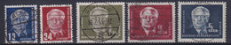 DDR 251-255 Präsident Wilhelm Pieck 12 Pf, 24 Pf, 1 DM, 2 DM, 5 DM Gestempelt /7 - Autres & Non Classés