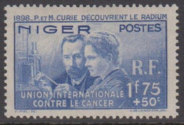 1938. NIGER. P & M. CURIE DECOUVRENT LE RADIUM. UNION INTERNATIONALE CONTRE LE CANCER. R.F. 1f... (MICHEL 84) - JF527027 - Gebruikt