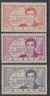 1939. NIGER. Rene Caillie. Complete Set With 3 Stamps Hinged.  (MICHEL 85-87) - JF527028 - Used Stamps