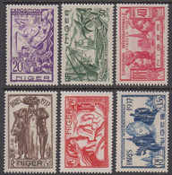 1937. NIGER. EXPOSITION PARIS. Complete Set With 6 Stamps Hinged.  (MICHEL 77-82) - JF527029 - Oblitérés