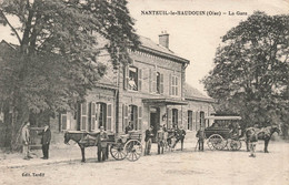 CPA Nanteuil Le Haudouin - La Gare - Edit Tardif - Calèche - Belle Animation - Nanteuil-le-Haudouin