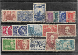 FRANCE. LOT DE TIMBRES OBLITERES ET NEUF AVEC CHARNIERE. N 318/319/320/322 A 327/328/329/330/331/332/334/335/336 - Other & Unclassified